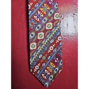Southwestern Multicolored Italian Silk Made In USA Tie Colorful